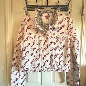 GUESS white jean jacket